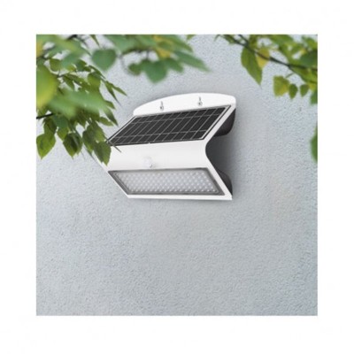 Applique Murale LED Solaire 8W 4000K Blanc + Détecteur