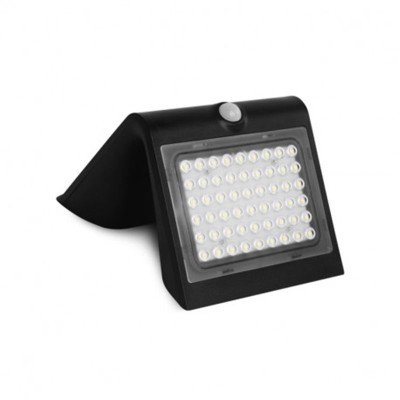 Applique Murale LED Solaire 4W 4000K Noir + Détecteur