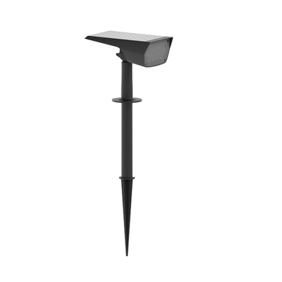 Projecteur Piquet LED Solaire Carré 2W 3000K Noir 480 mm IP65