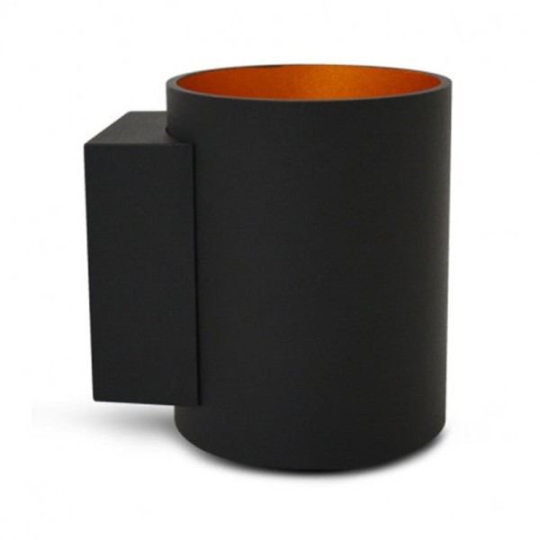 Applique Murale G9 X1 Noir/Doré Cylindrique