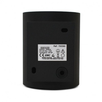 Applique Murale G9 X1 Noir/Doré Cylindrique